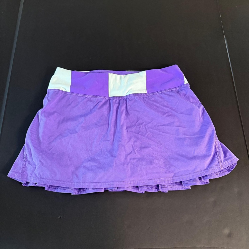 Lululemon Pace Setter Skirt Purple Pleated Tennis Running Skort Women Size 4